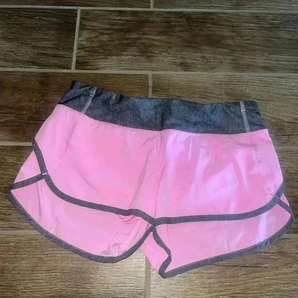 lululemon athletica Pants - Lululemon Heather Pink Deep Goal Gray Speed Up Shorts